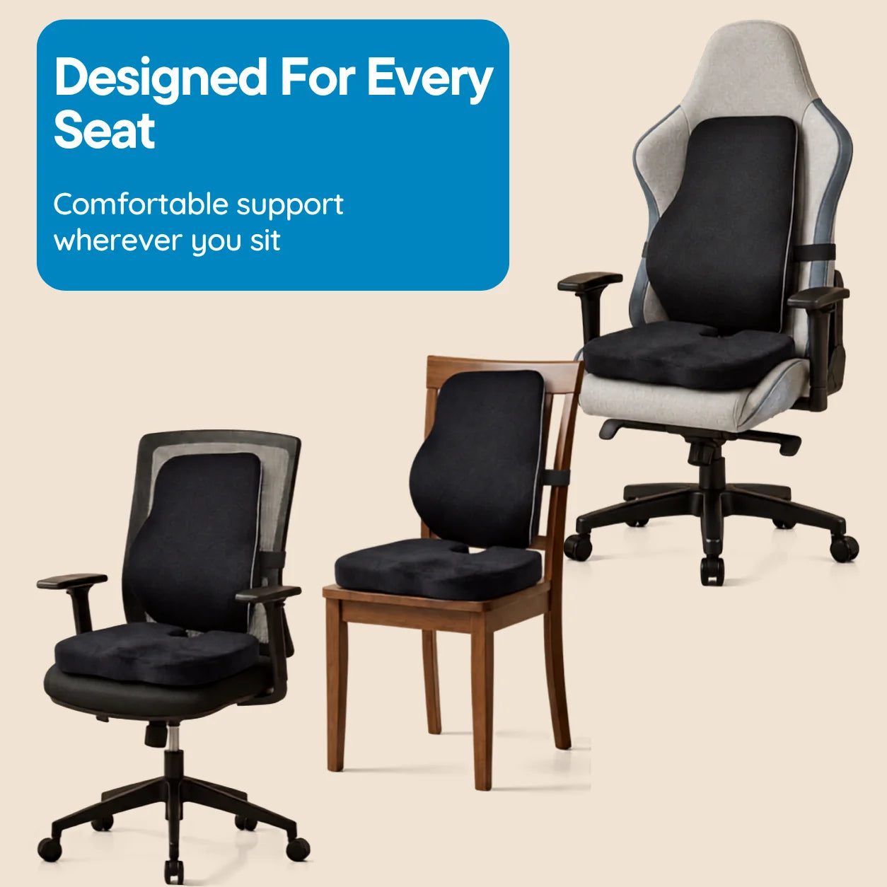 Finally Sit Pain-Free For Hours Without Tailbone Or Lower Back Pain: Sitting Comfort Combo