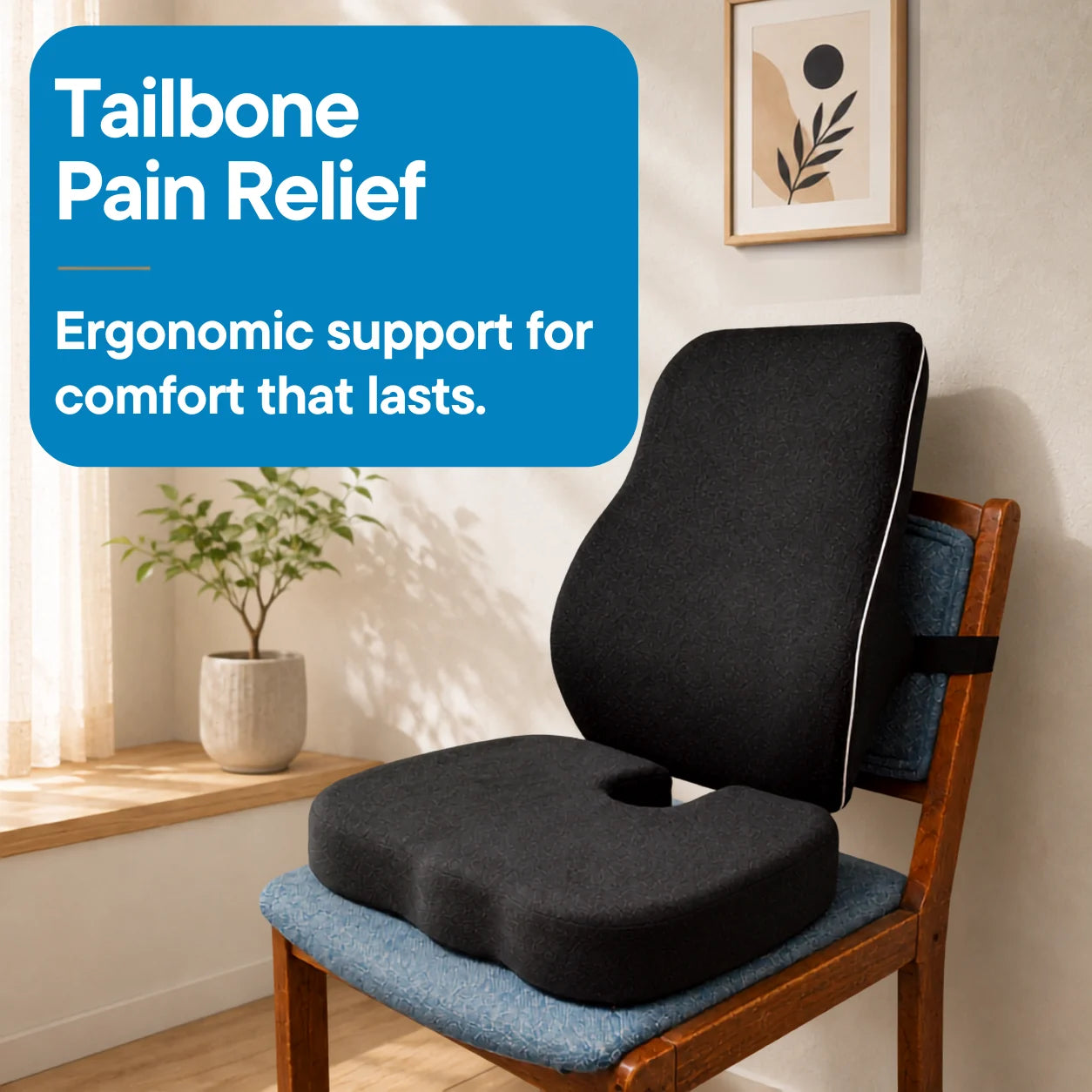 Finally Sit Pain-Free For Hours Without Tailbone Or Lower Back Pain: Sitting Comfort Combo