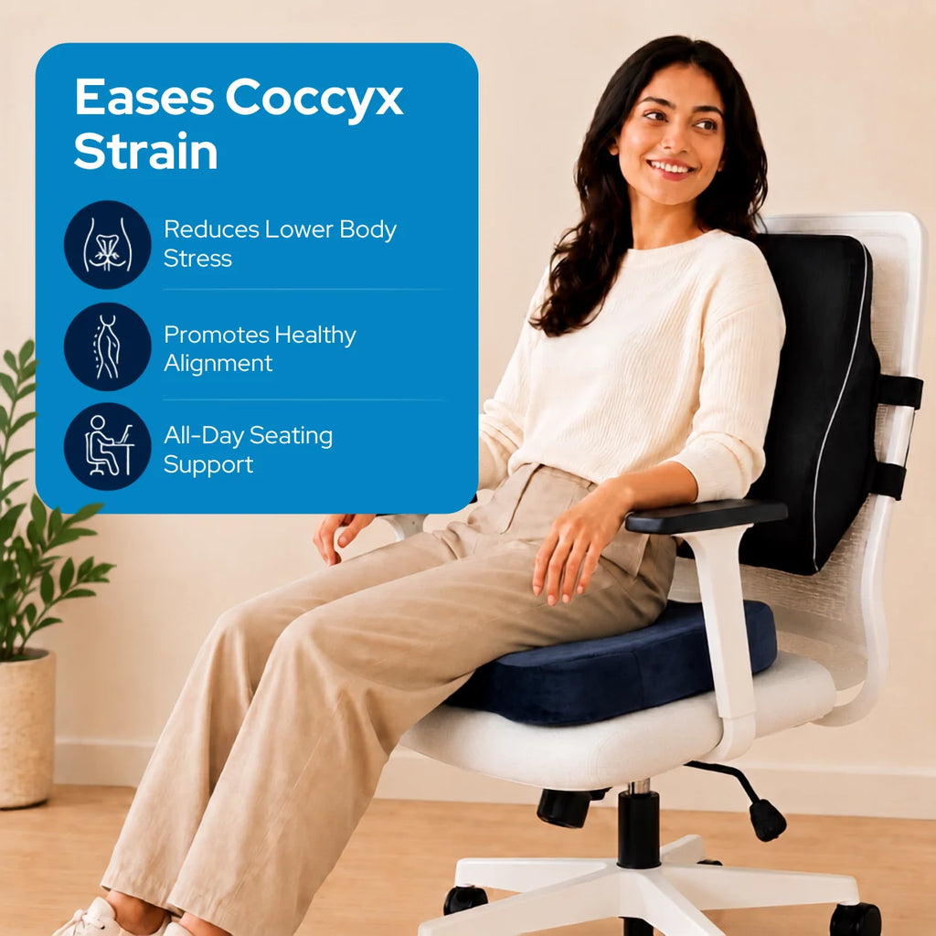 Finally Sit Pain-Free For Hours Without Tailbone Or Lower Back Pain: Sitting Comfort Combo