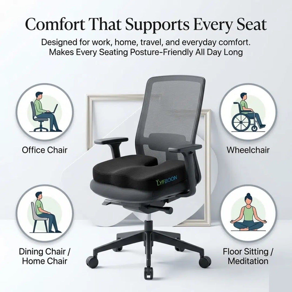 Finally Sit Pain-Free For Hours Without Tailbone Or Lower Back Pain: Sitting Comfort Combo